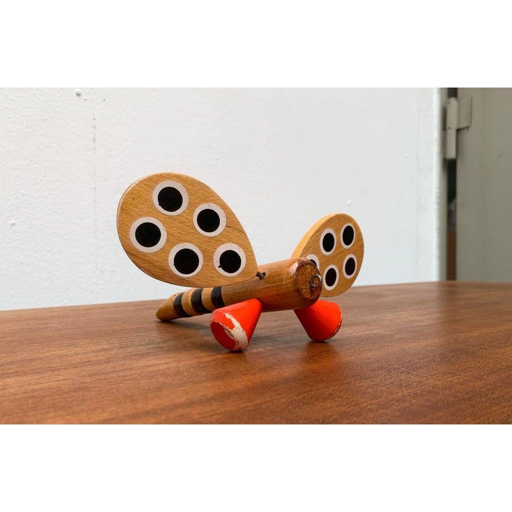Vintage Danish Wooden Dragonfly Toy, 1970s In Excellent Condition For Sale In Hamburg, DE