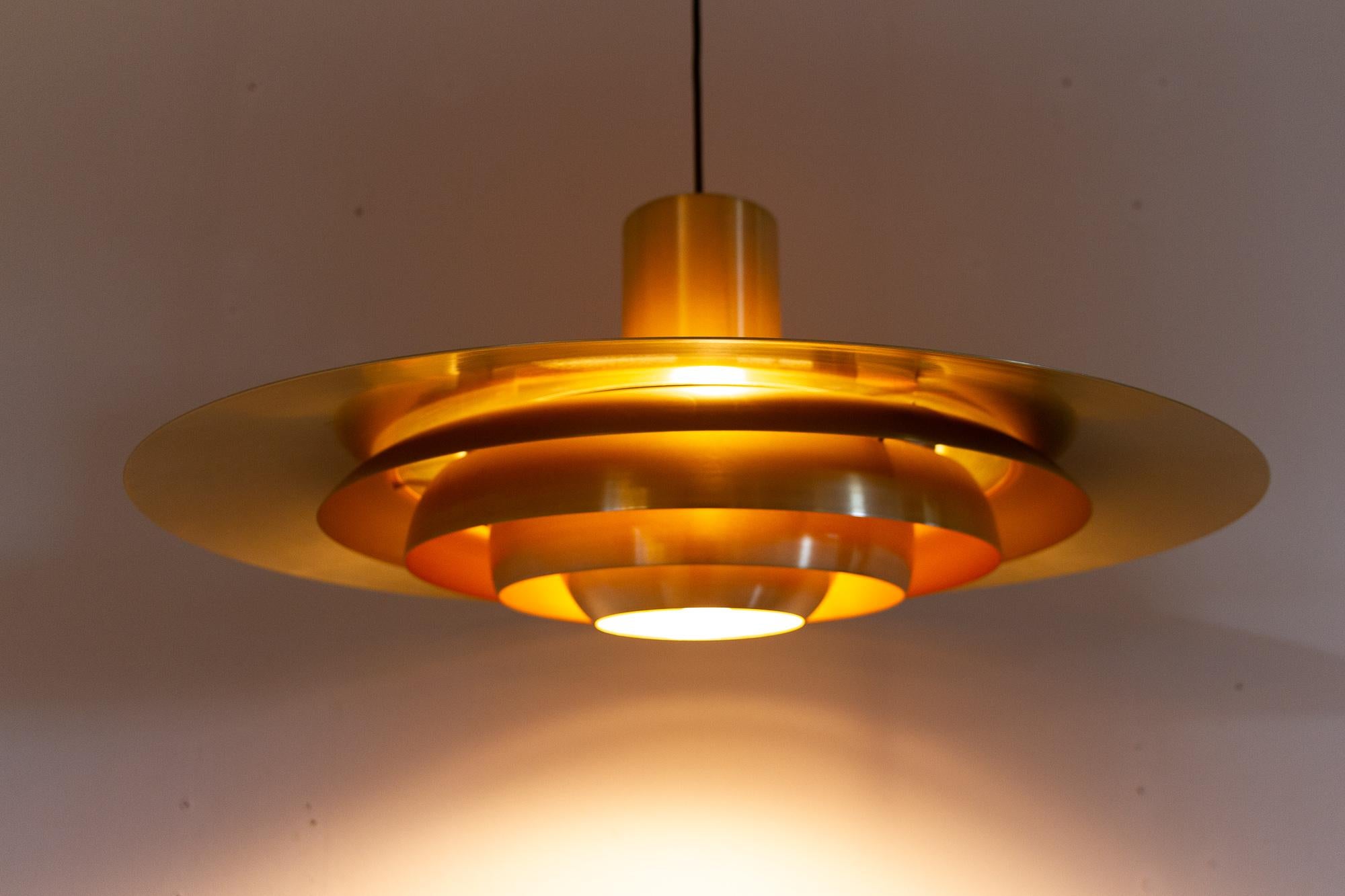 Vintage Danish XL Brass Pendant by Jørgen Kastholm og Preben Fabricius, 1960s 4