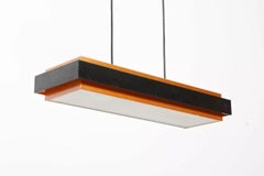 Vintage Dano Rectangular Pendant Lamp by Jo Hammerborg, Denmark ca. 1960