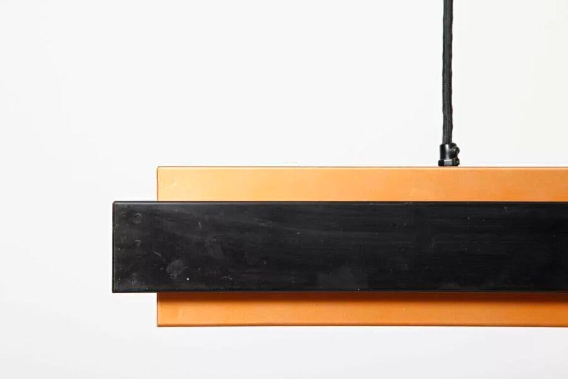 Danish Vintage Dano Rectangular Pendant Lamp by Jo Hammerborg, Denmark ca. 1960