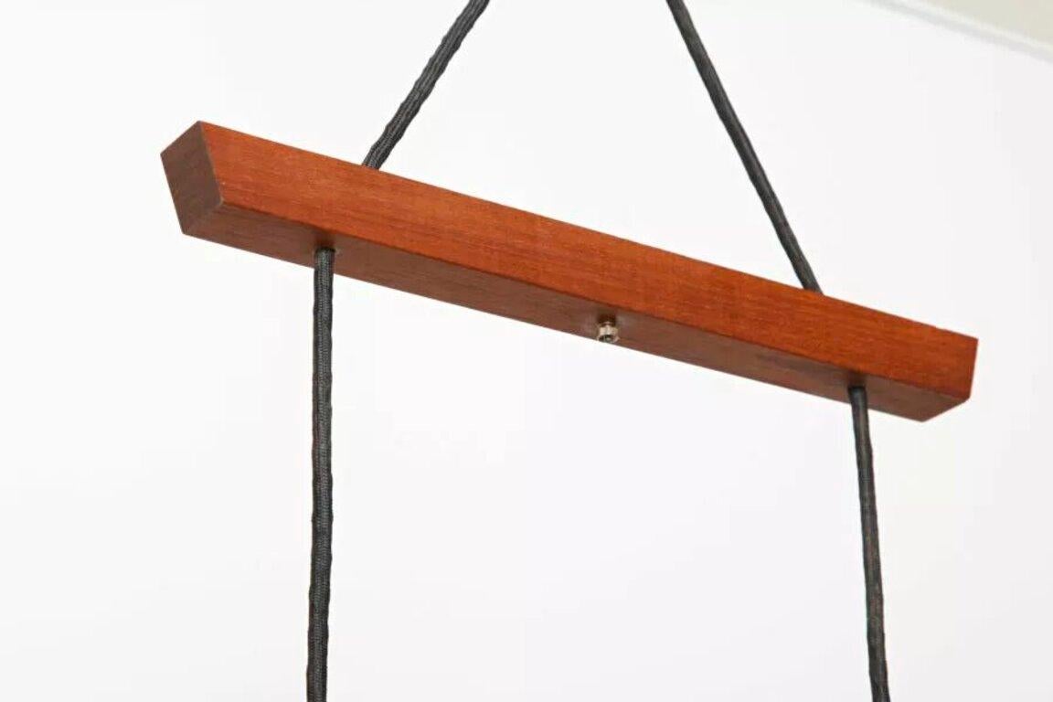 Mid-20th Century Vintage Dano Rectangular Pendant Lamp by Jo Hammerborg, Denmark ca. 1960