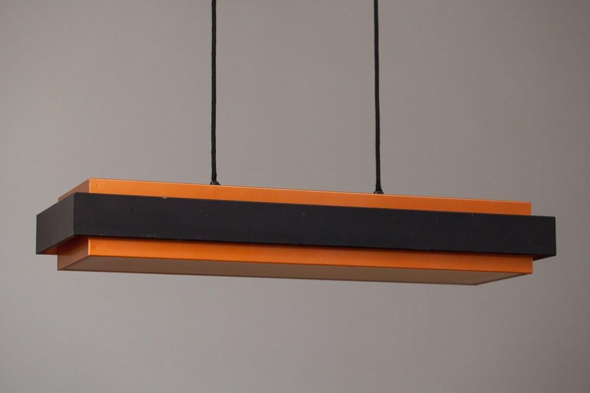 Vintage Dano Rectangular Pendant Lamp by Jo Hammerborg, Denmark ca. 1960 3
