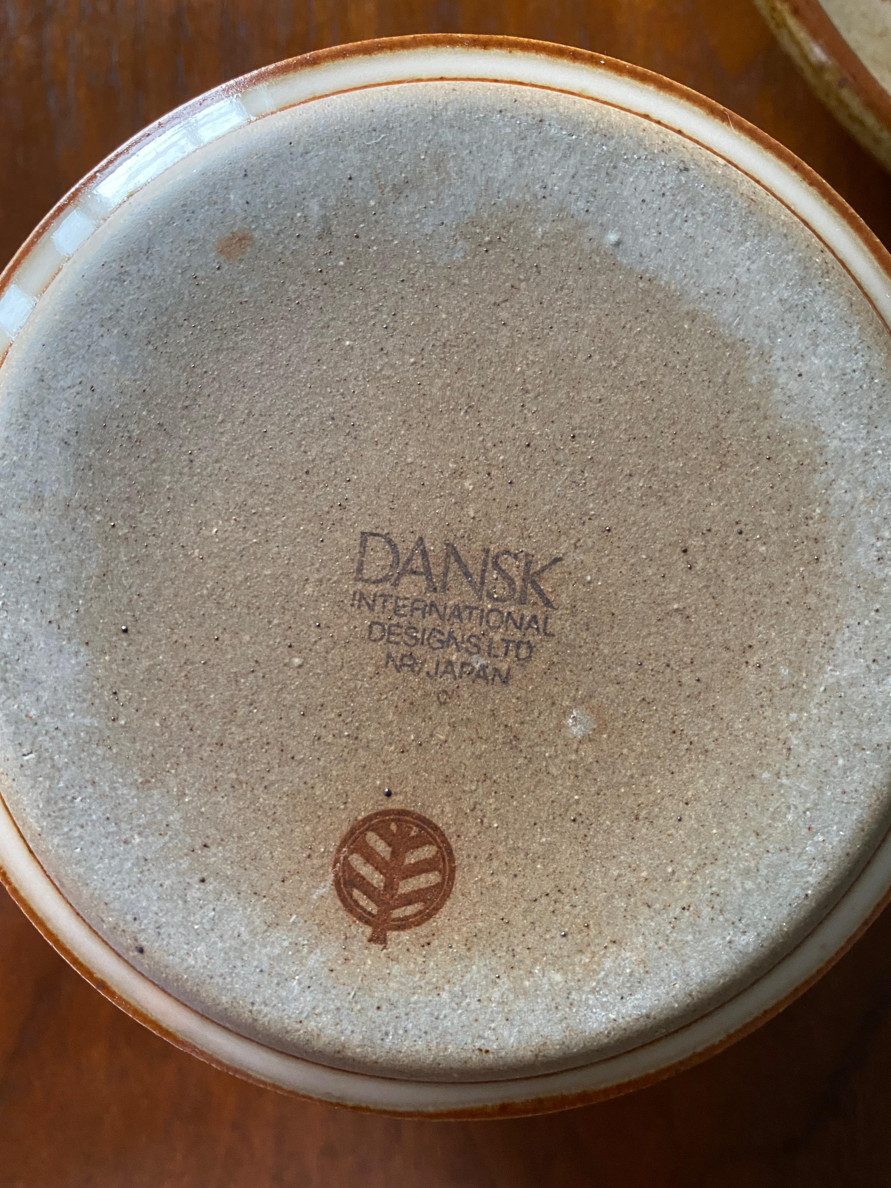 Vintage Dansk Ceramic Coffee Cup and Saucer Set of 8 5