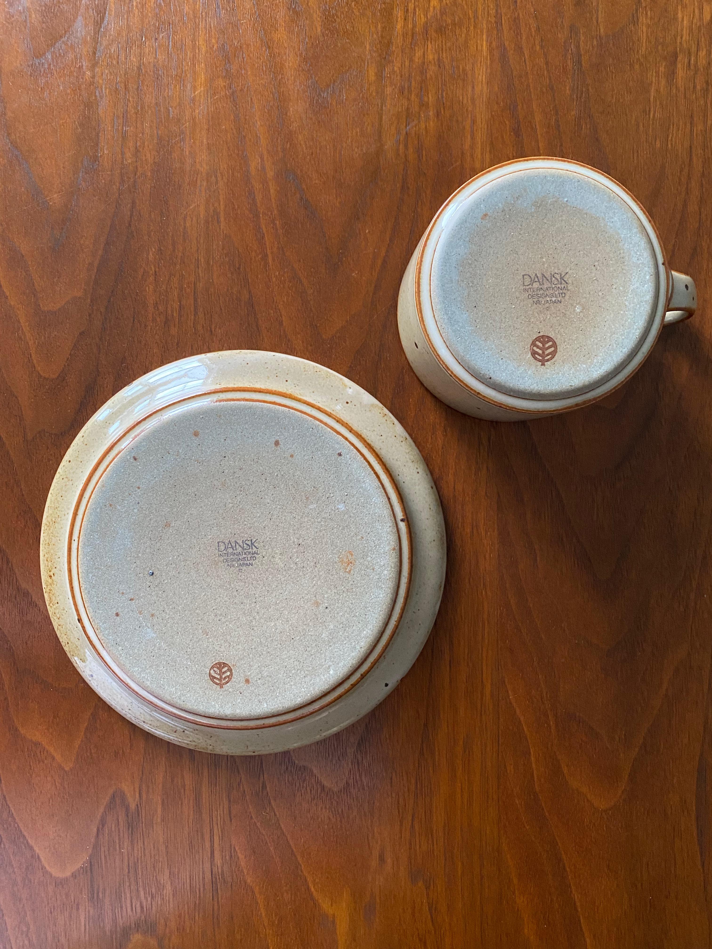 Vintage Dansk Ceramic Coffee Cup and Saucer Set of 8 6