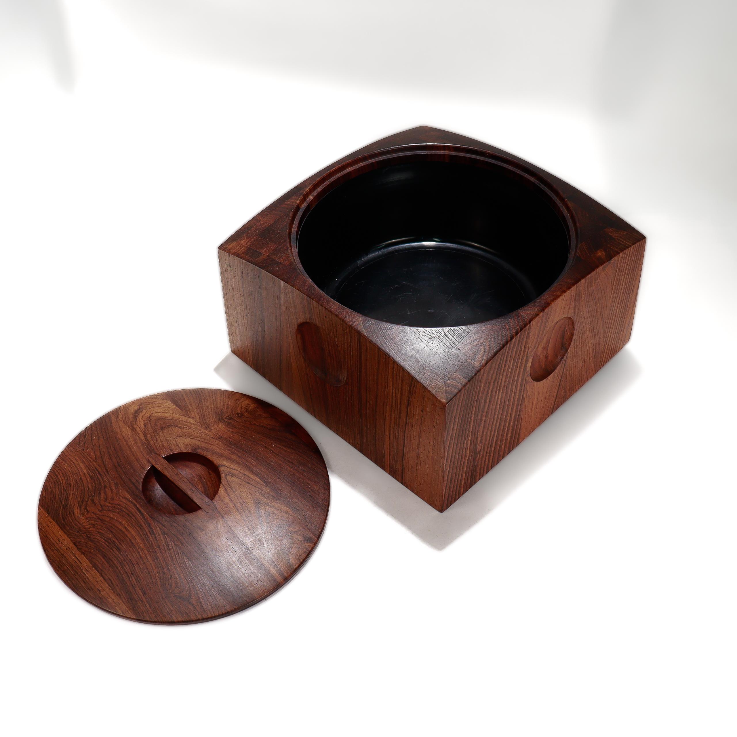 Secchiello per il ghiaccio in cocobolo di Jens Quistgaard, vintage Dansk Danish Modern 'Rare Woods' in vendita 3