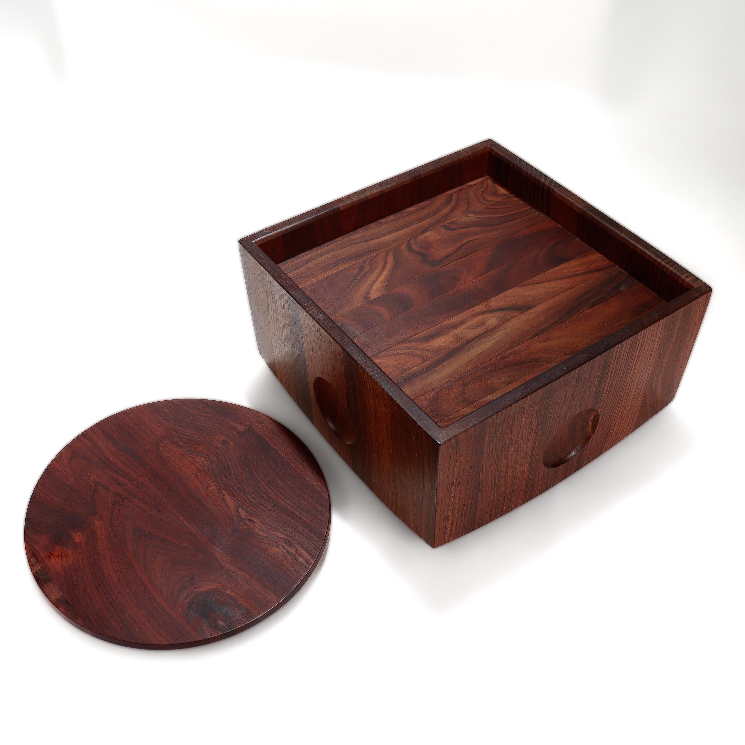 Secchiello per il ghiaccio in cocobolo di Jens Quistgaard, vintage Dansk Danish Modern 'Rare Woods' in vendita 4