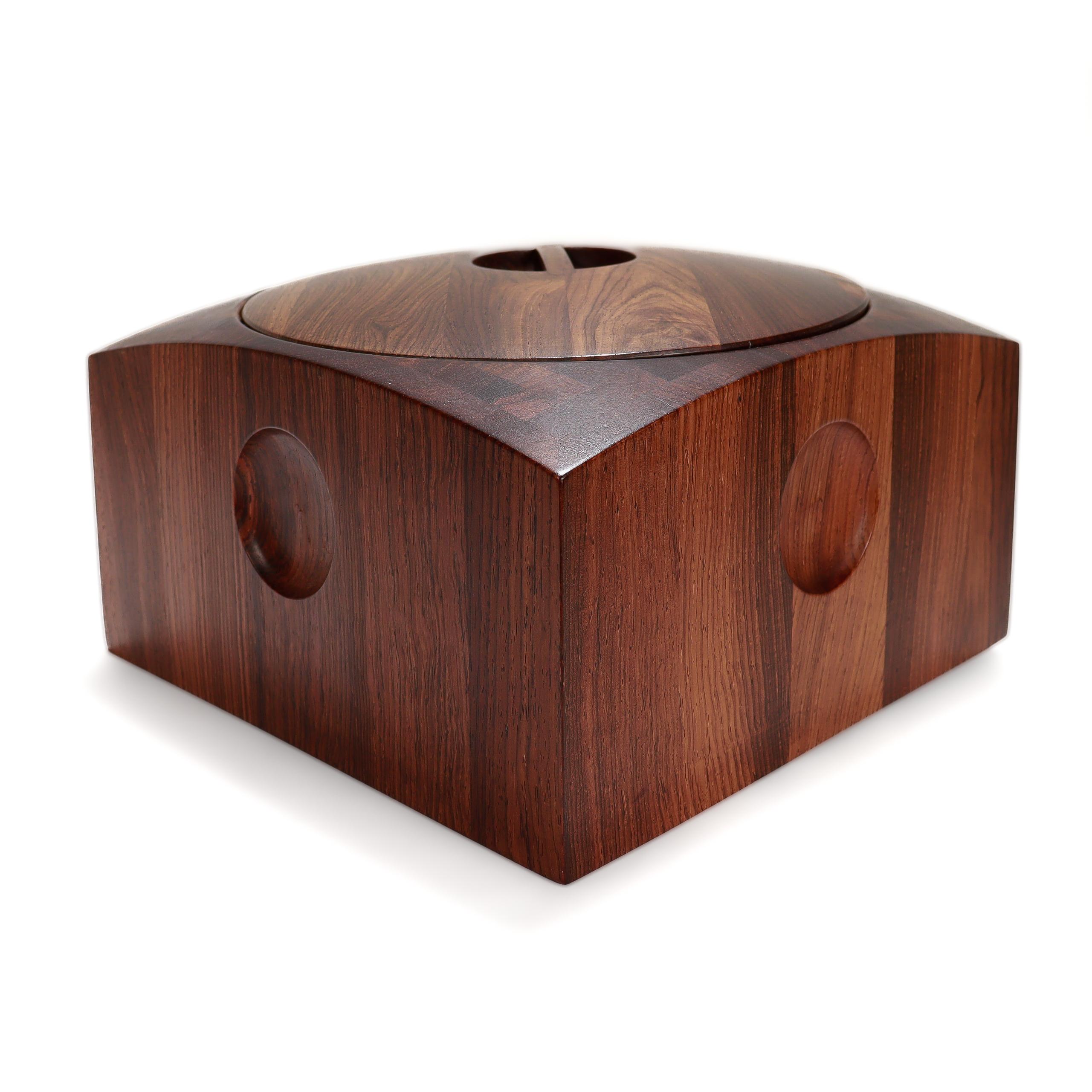Plastica Secchiello per il ghiaccio in cocobolo di Jens Quistgaard, vintage Dansk Danish Modern 'Rare Woods' in vendita
