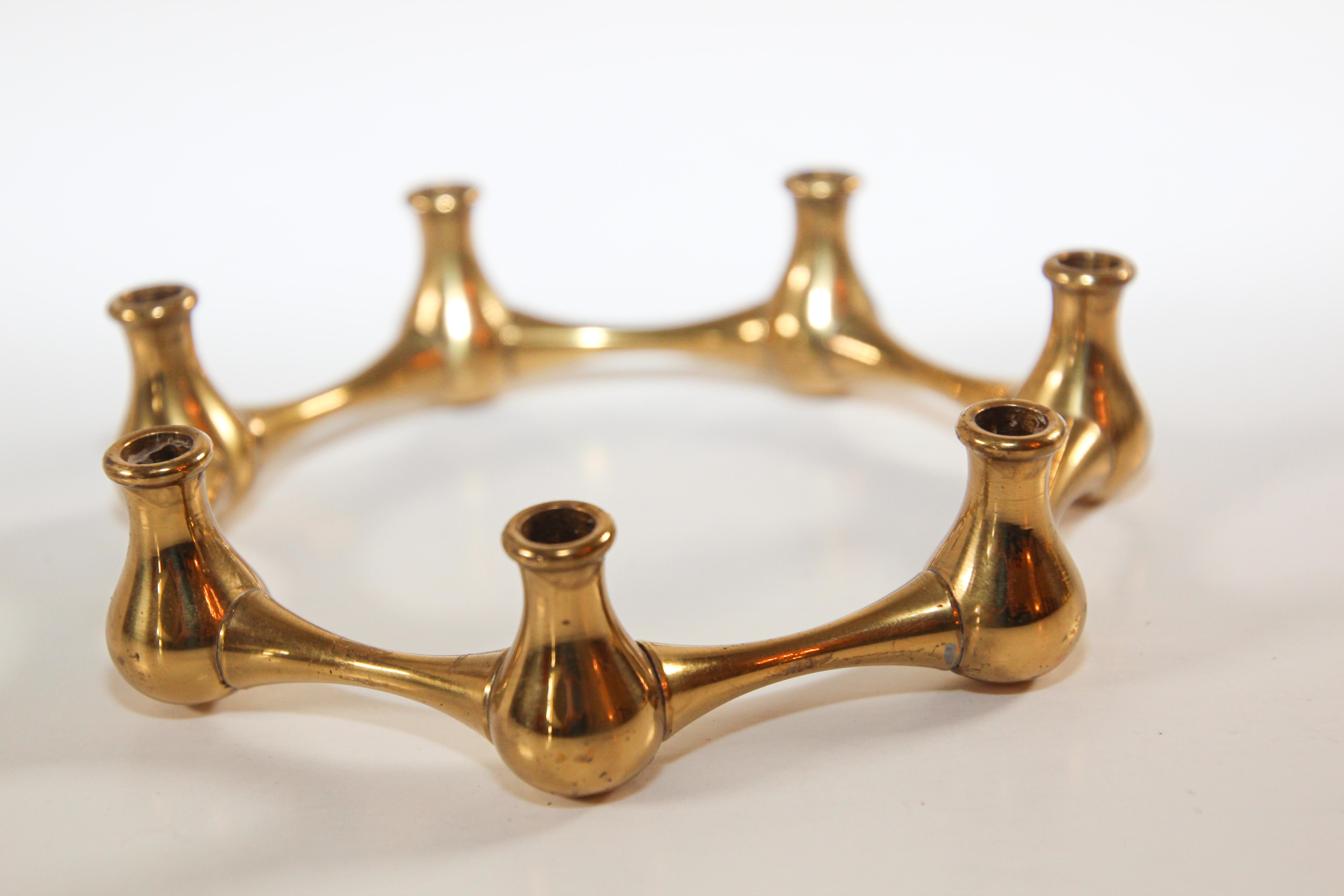 20th Century Vintage Dansk Designs Brass Candle Holder by Jens Quistgaard 60s