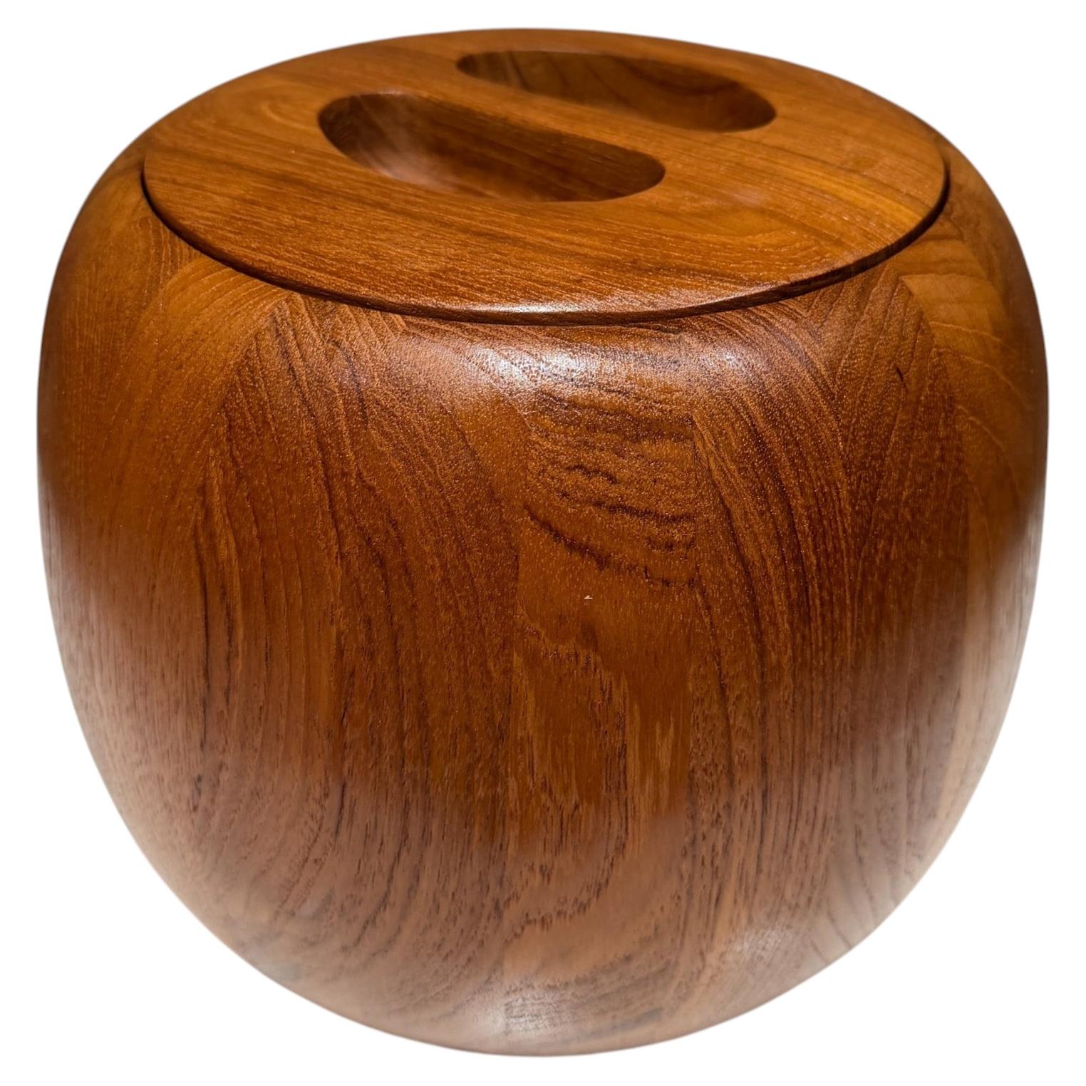Seau à glace vintage en bois de teck de Dansk Designs Jens Quistgaard IHQ