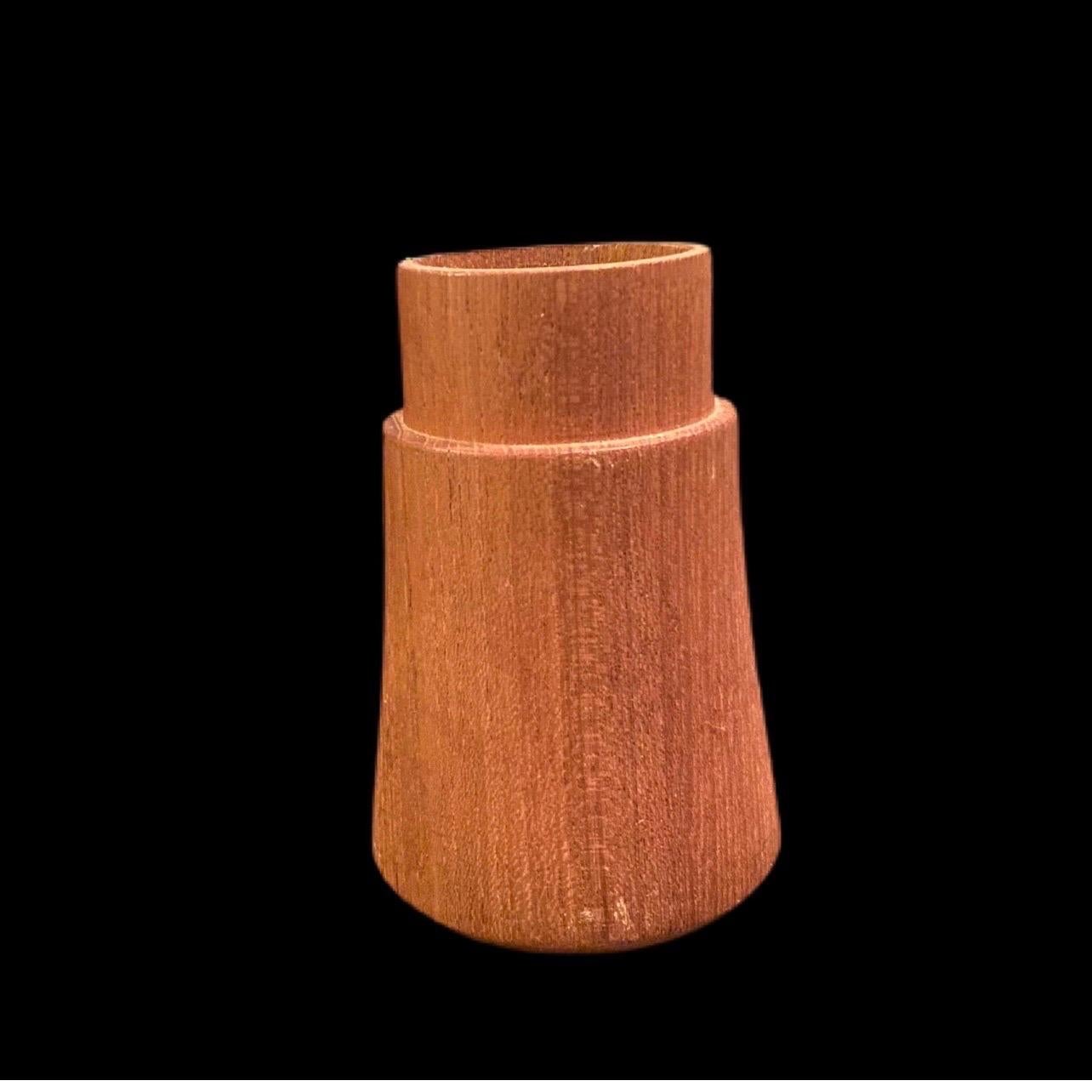 Danish Vintage Dansk Jens Quistgaard Teak Wood Brass Candleholder For Sale