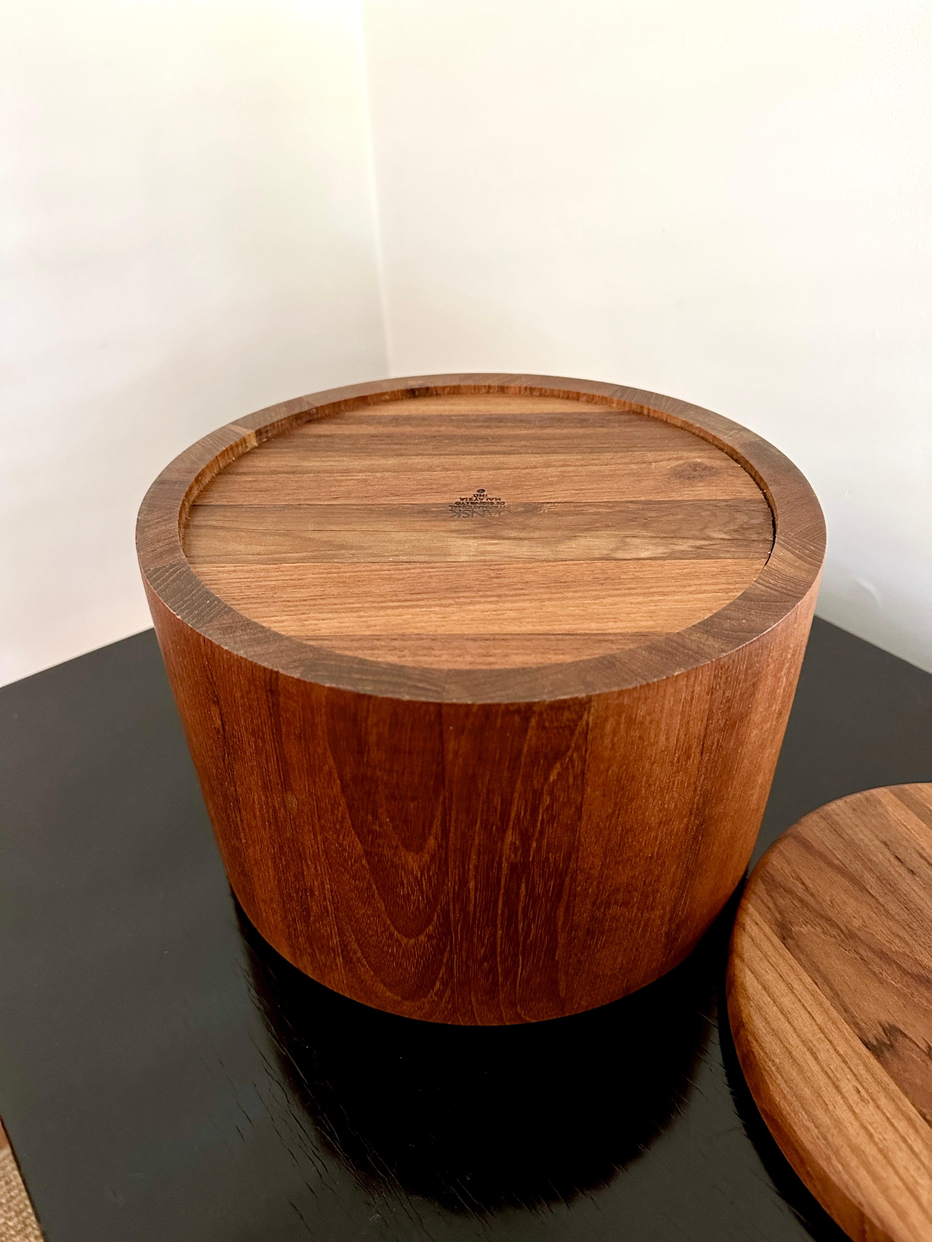 Secchiello per il ghiaccio vintage in teak dogato Dansk Designs di Jens Quistgaard in vendita 2