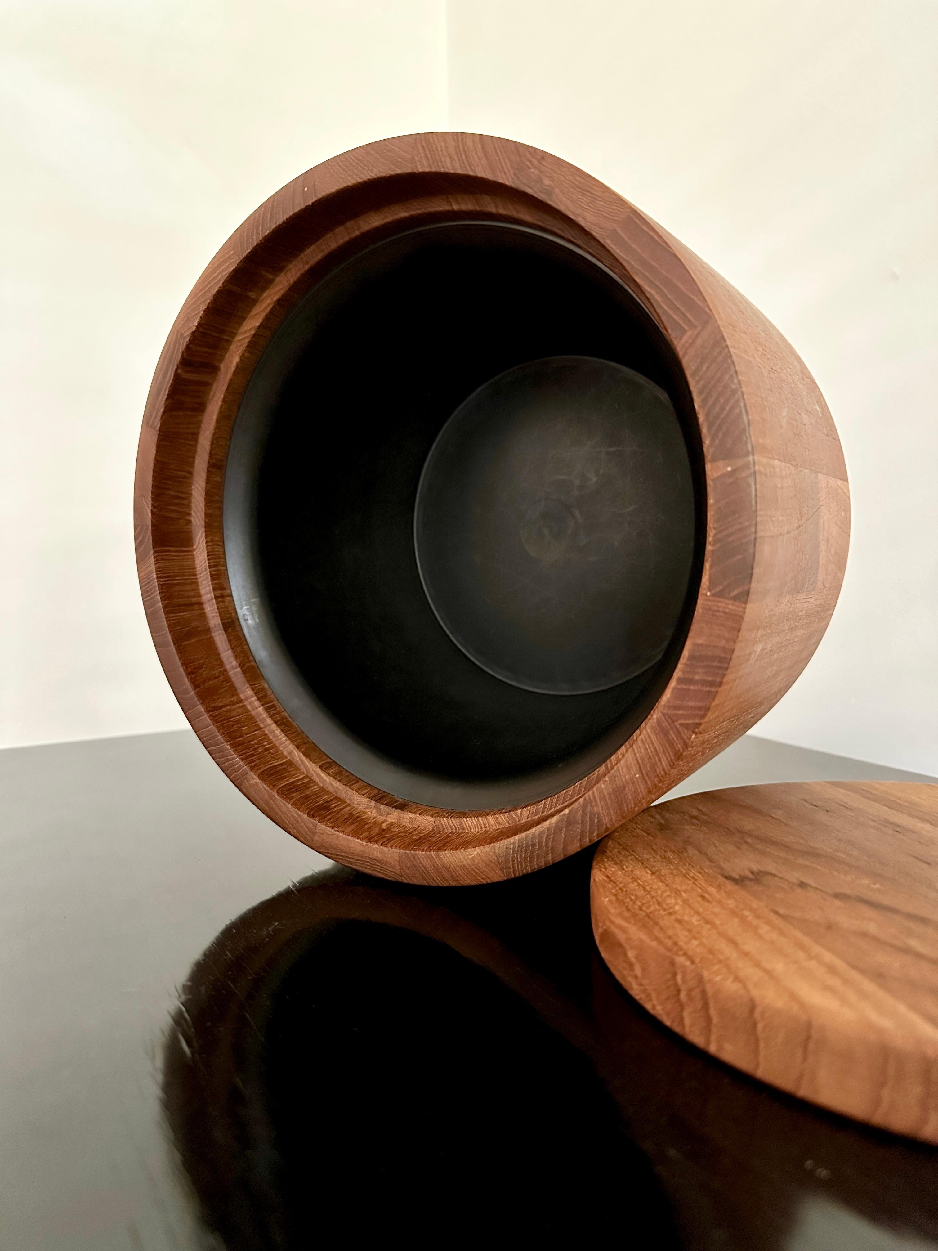 Teak Secchiello per il ghiaccio vintage in teak dogato Dansk Designs di Jens Quistgaard in vendita