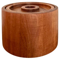 Vintage Dansk Staved Teak Ice Bucket Designed by Jens Quistgaard