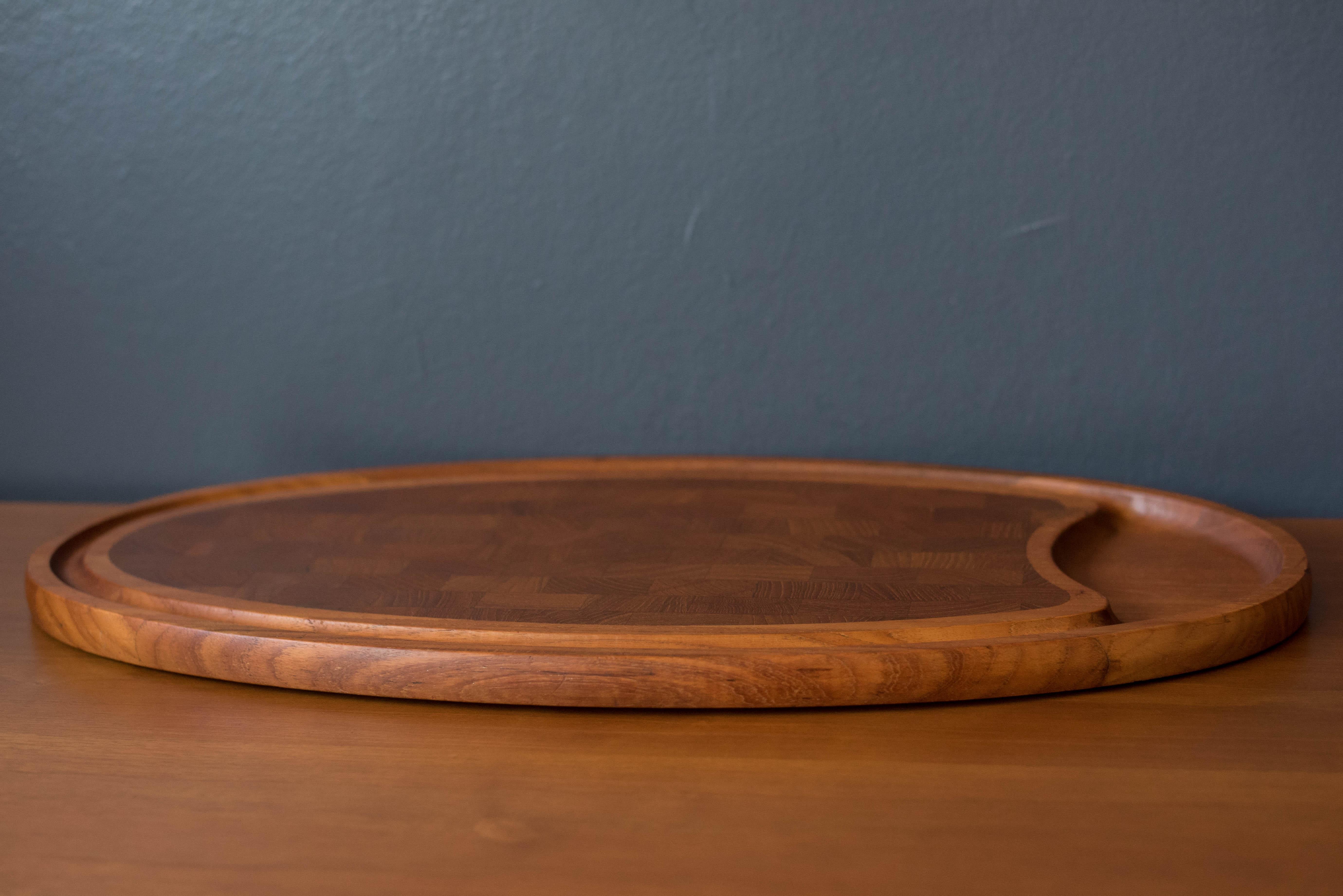 Danish Vintage Dansk Teak Cutting Board Tray Platter by Jens H. Quistgaard