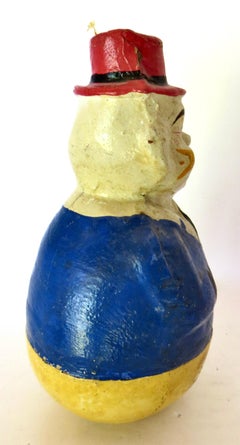 Jouet en poly « Dapper Clown » vintage, rare. Allemagne vers 1915