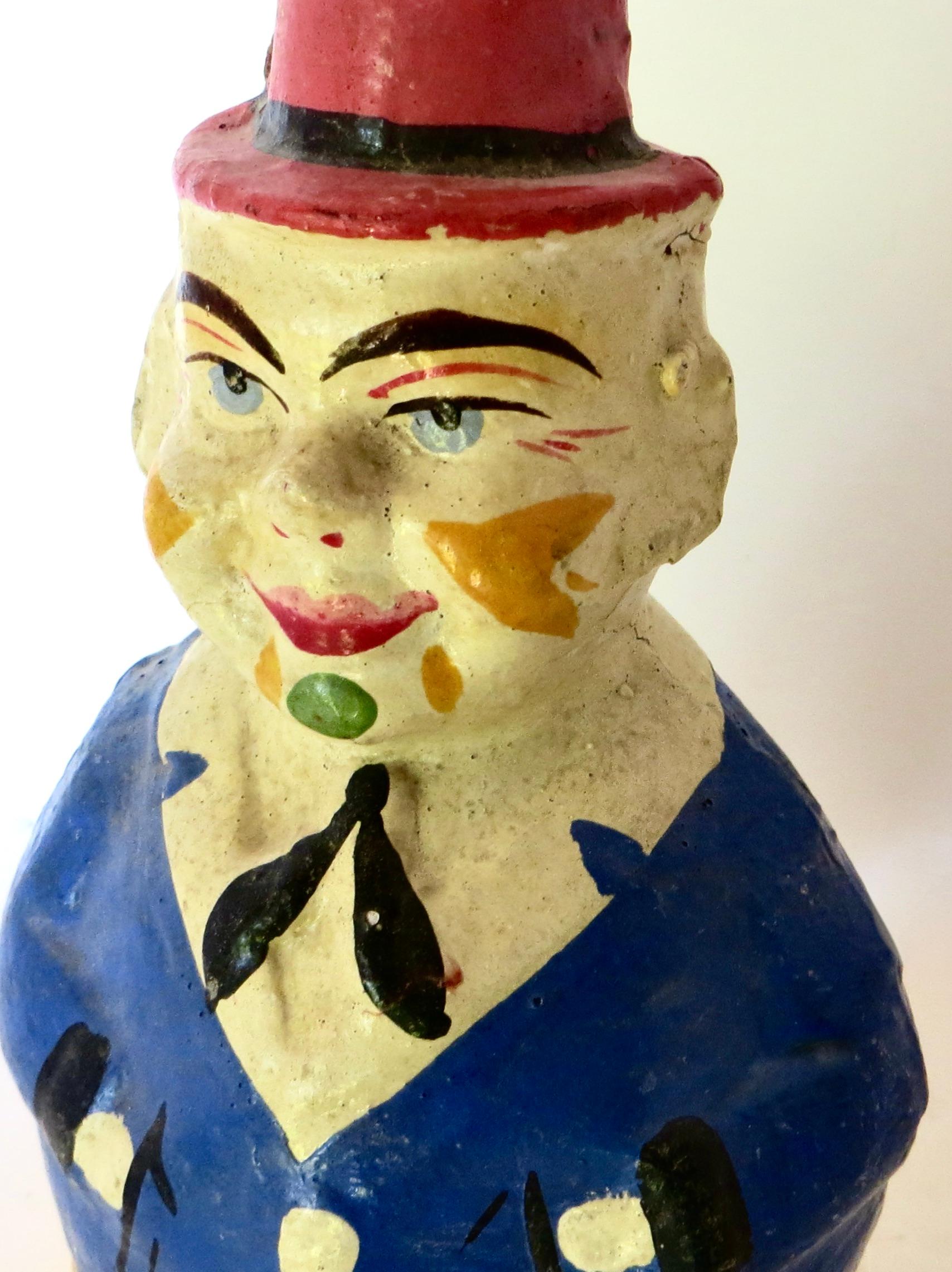 Roly Poly-Spielzeug „Dapper Clown“ im Vintage-Stil; selten. Deutschland um 1915 (Handgefertigt) im Angebot