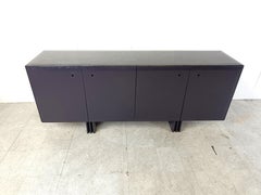 Vintage dark blue sideboard, 1980s