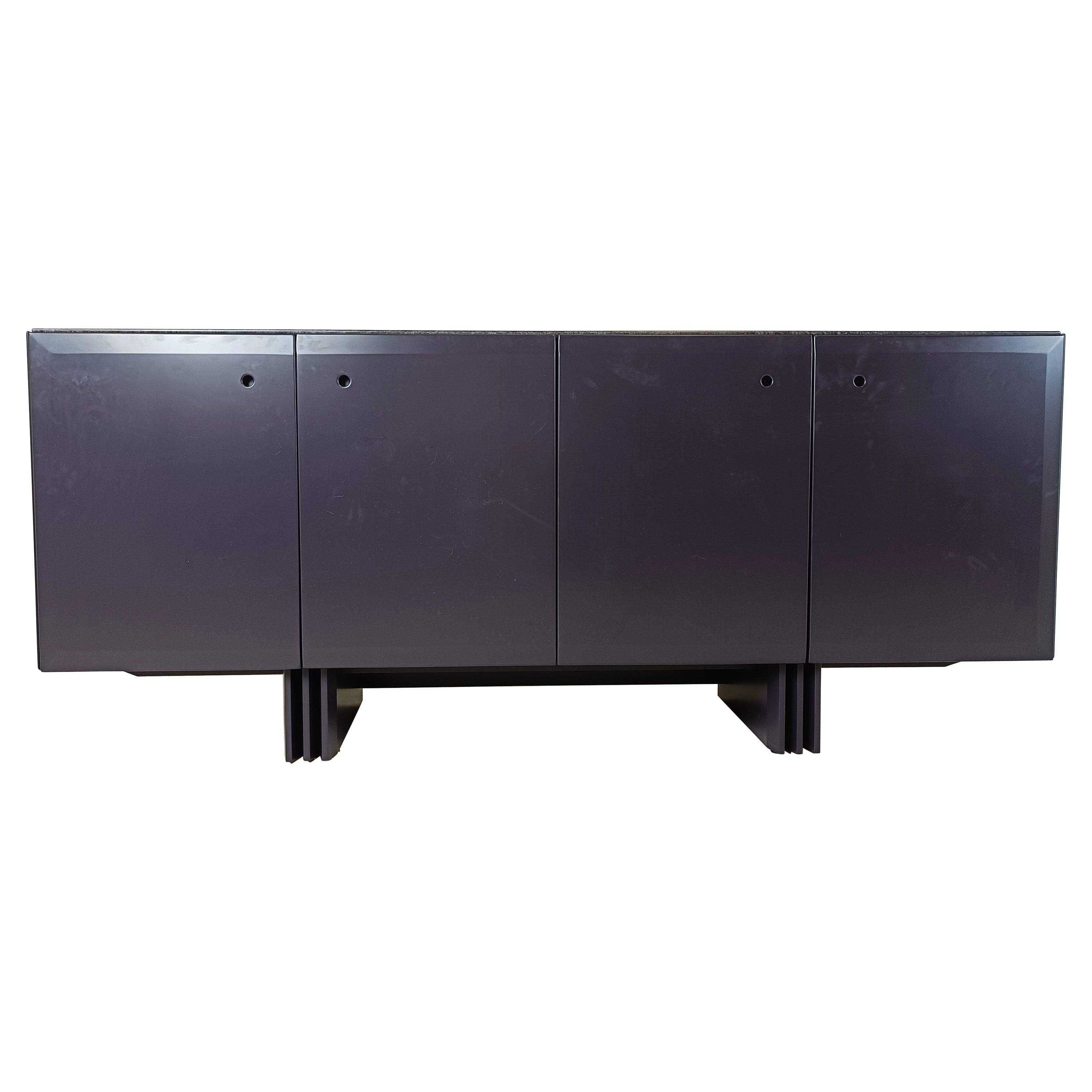 Credenza vintage blu scuro, anni '80 in vendita