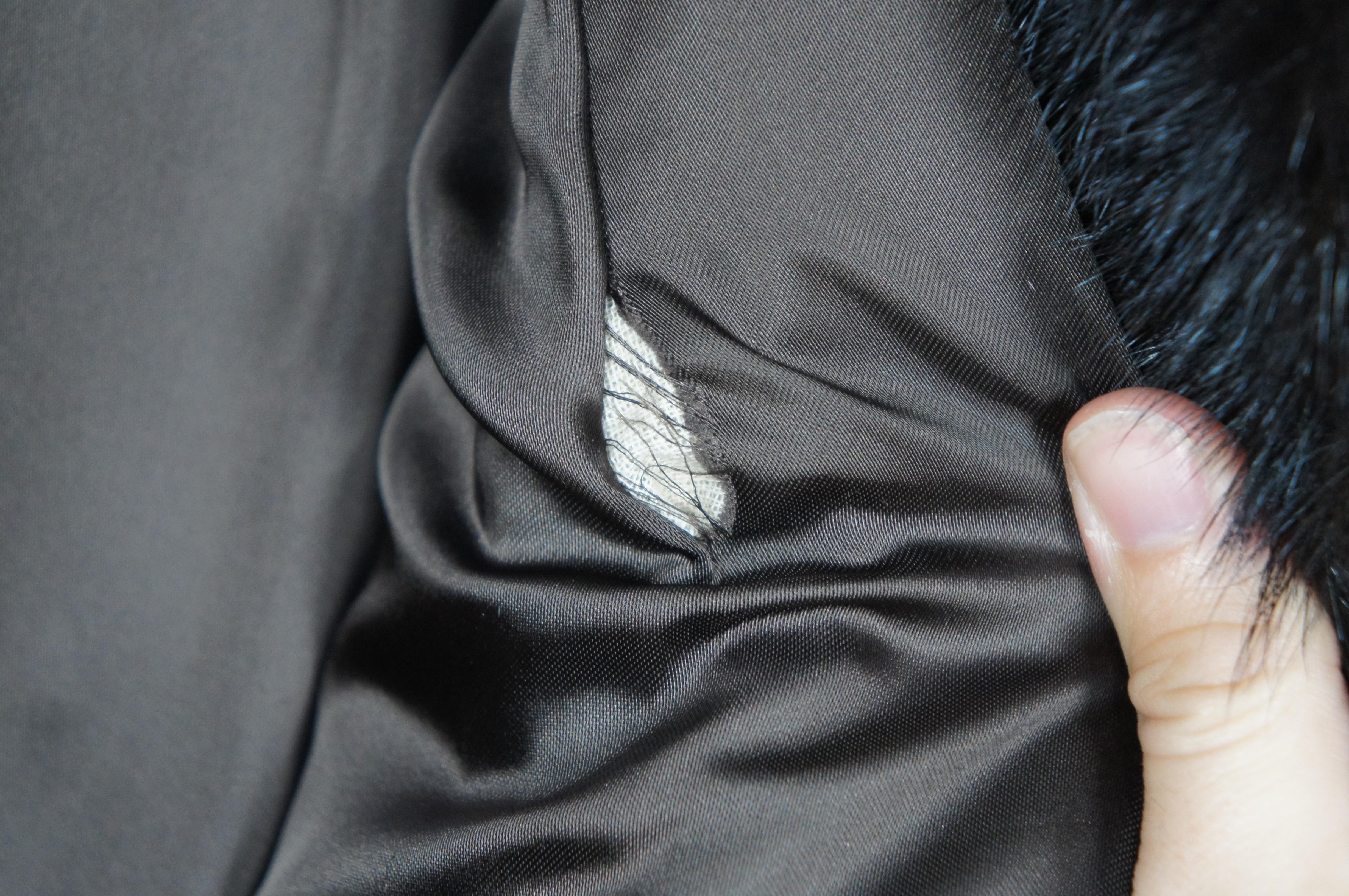 Vintage Dark Brown Full Length Chevron Mink Fur Coat Womens Jacket For Sale 5