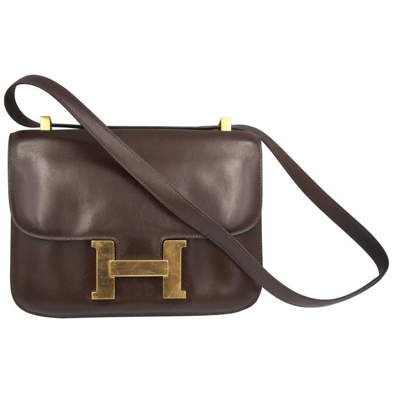 Vintage Dark Brown Hermes Constance Bag For Sale at 1stdibs