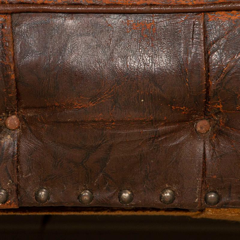 Vintage Dark Brown Leather Sofa Loveseat 2