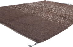 Vintage Dark Brown Moroccan Rug, Berber Tribe Enchantment Meets Biomimicry