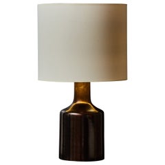 Vintage Dark Glazed Ceramic Table Lamp