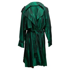 Vintage Greene & Greene Iridescent Trench Coat Taglia US S.I.M.