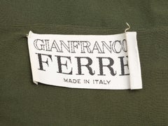 Vintage Dark Green Gianfranco Ferre Velvet Vest Top Size US S