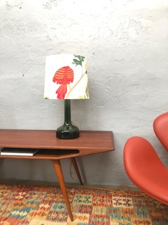 Vintage Dark Green Glass Table Lamp by Biilman-Petersen for Le Klint