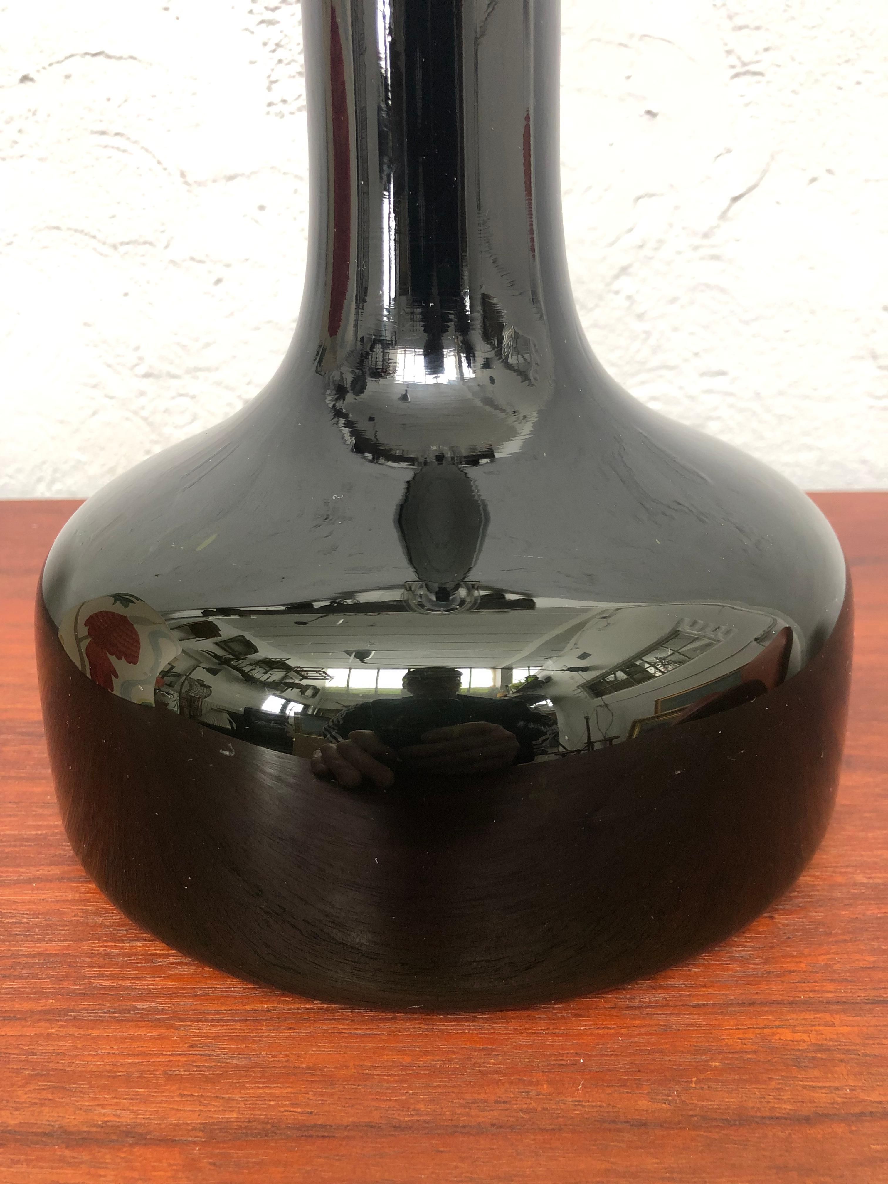 Dunkelgrüne Vintage-Tischlampe aus Glas von Biilman-Petersen für Le Klint (Dänisch) im Angebot