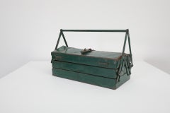 Vintage Dark Green Tool or Tackle Box
