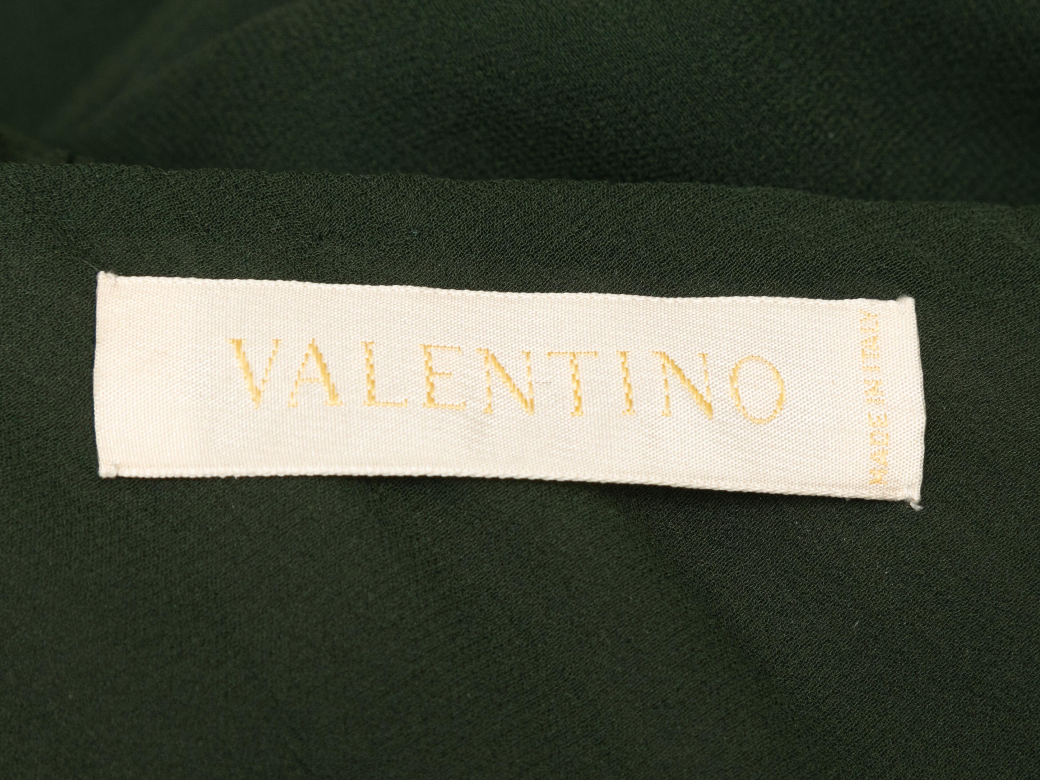 Vintage Dark Green Valentino Silk Gown Size US 10 2