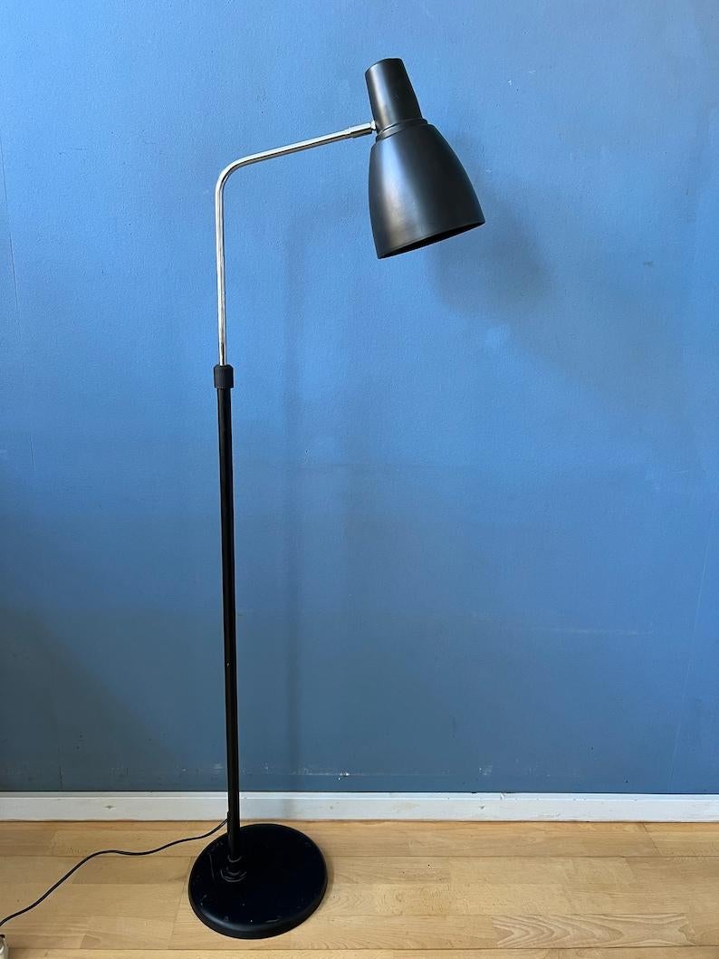 Vintage Dark Grey Adjustable Floor Lamp, 1970s For Sale 1