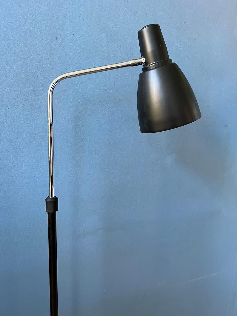 Vintage Dark Grey Adjustable Floor Lamp, 1970s For Sale 2