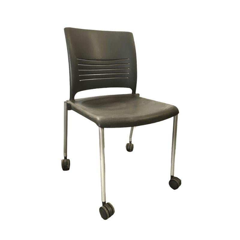 plastic chair with iron legs