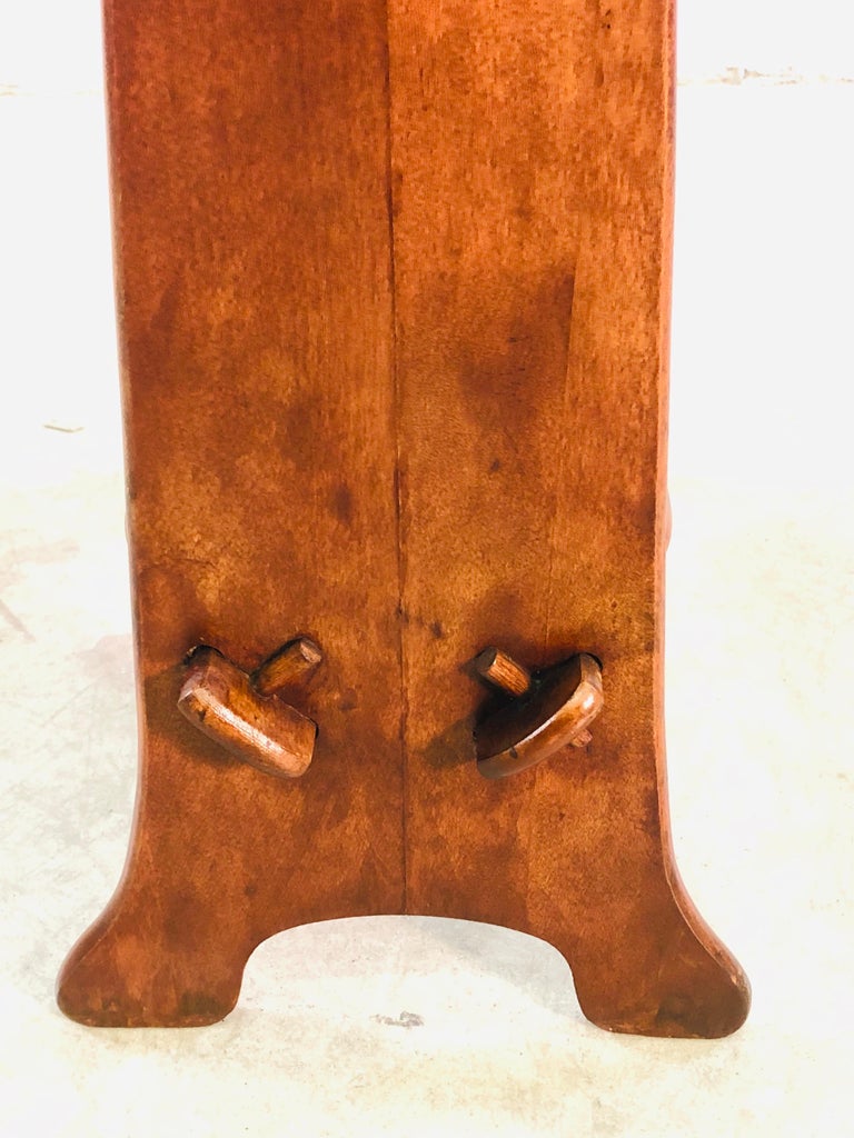 Vintage Dark Maple Wood Side Table with Book Shelf at 1stDibs vintage end table with bookshelf