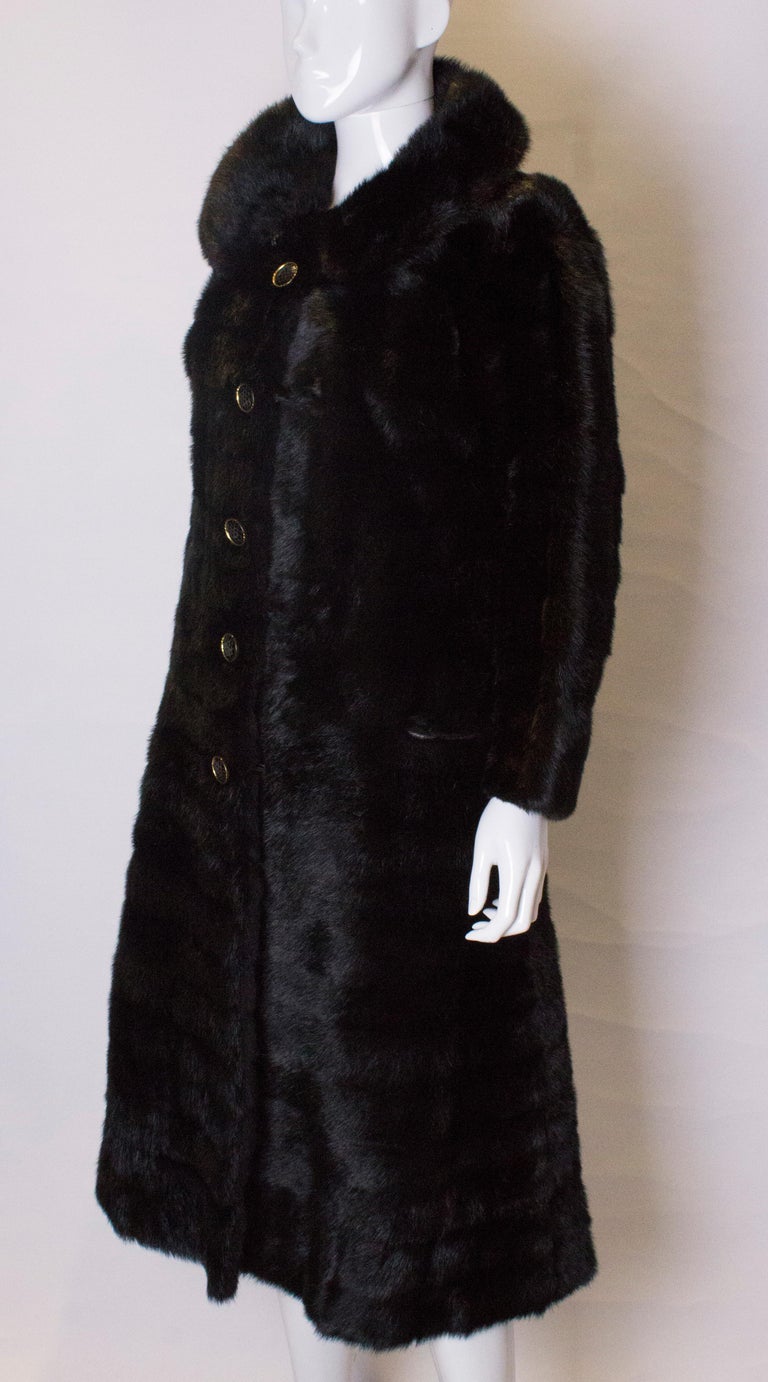 Vintage Dark Mink Coat For Sale at 1stDibs