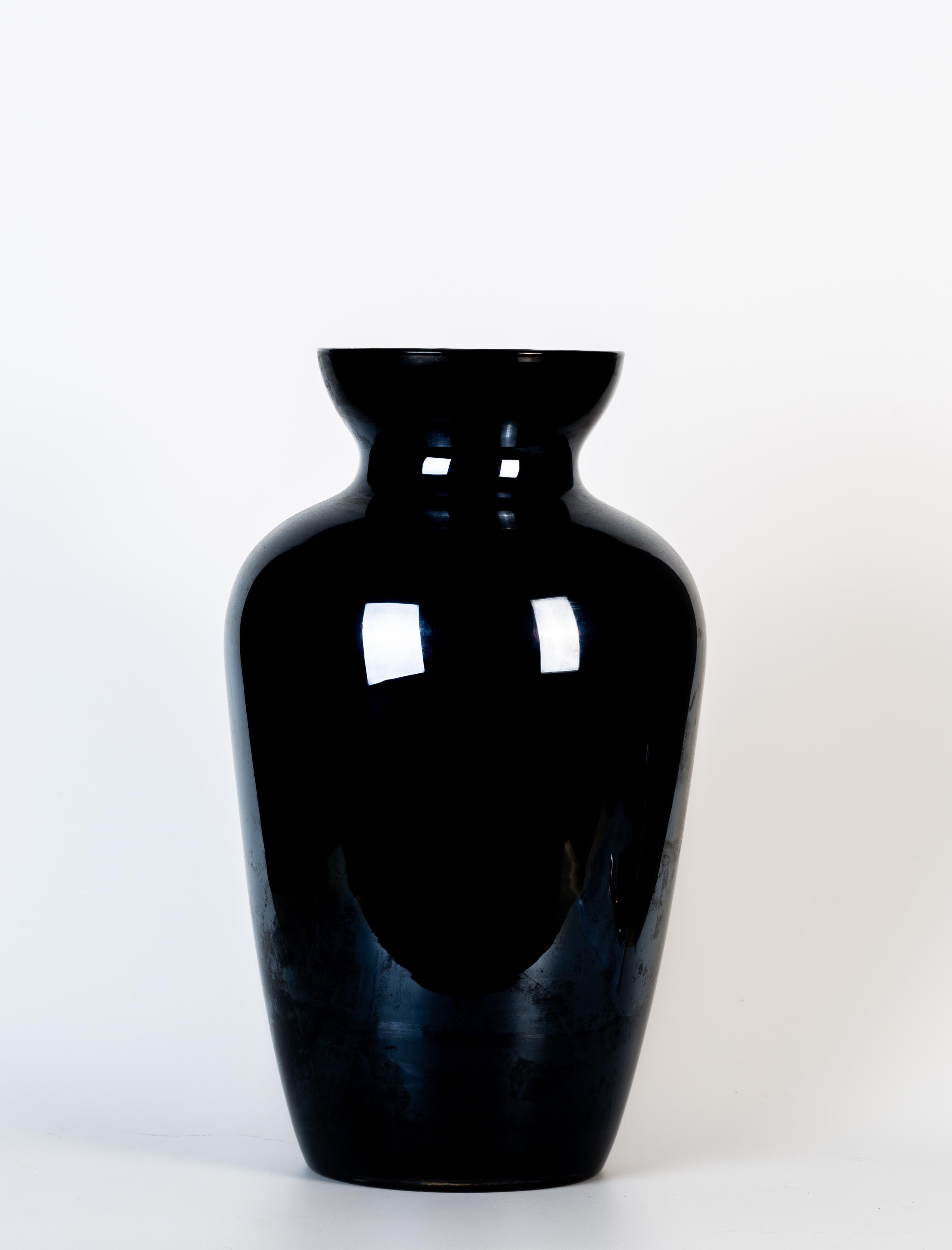 Italian Vintage Dark Night Vase, 1970s