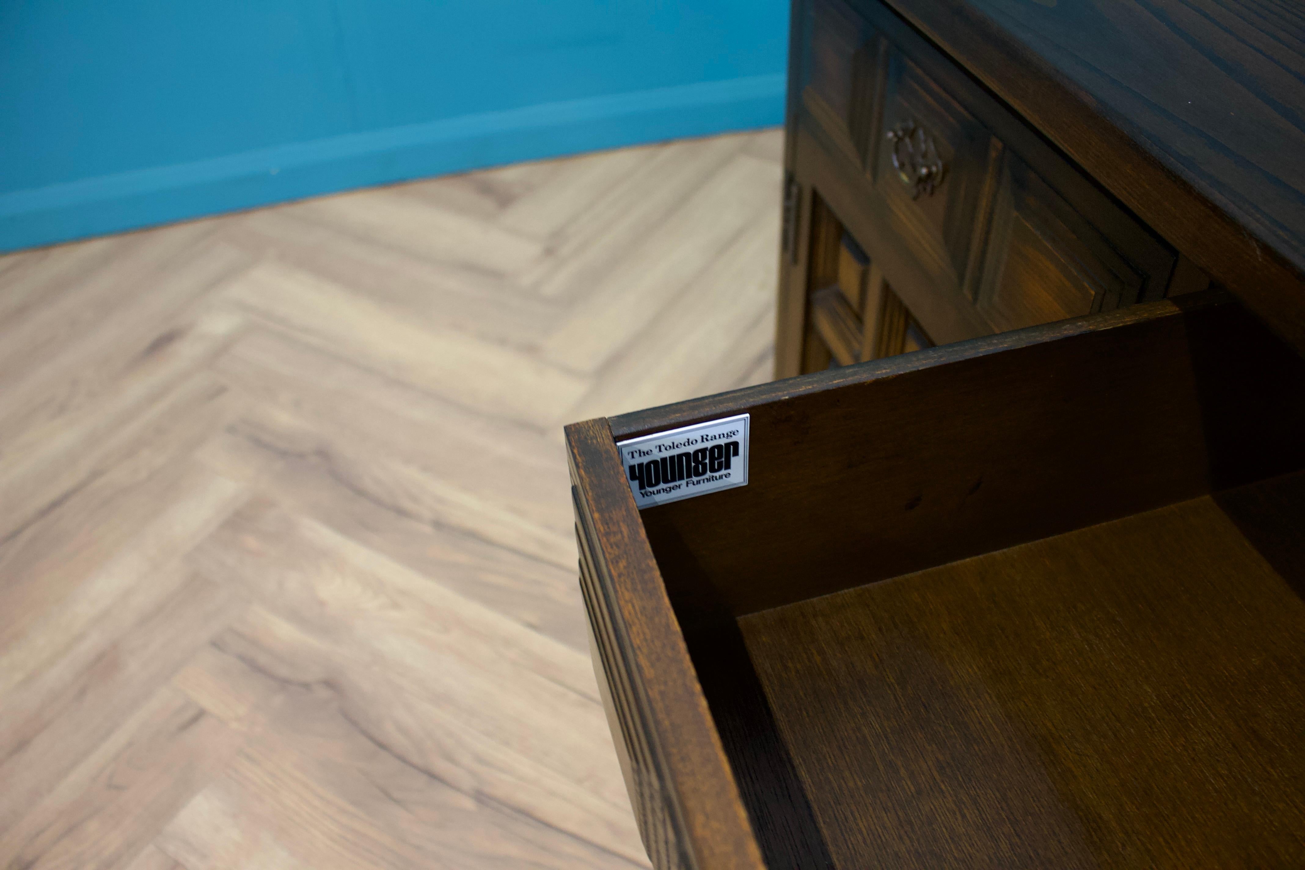 Vintage Dark Oak Toledo Sideboard from Younger, 1970s 5