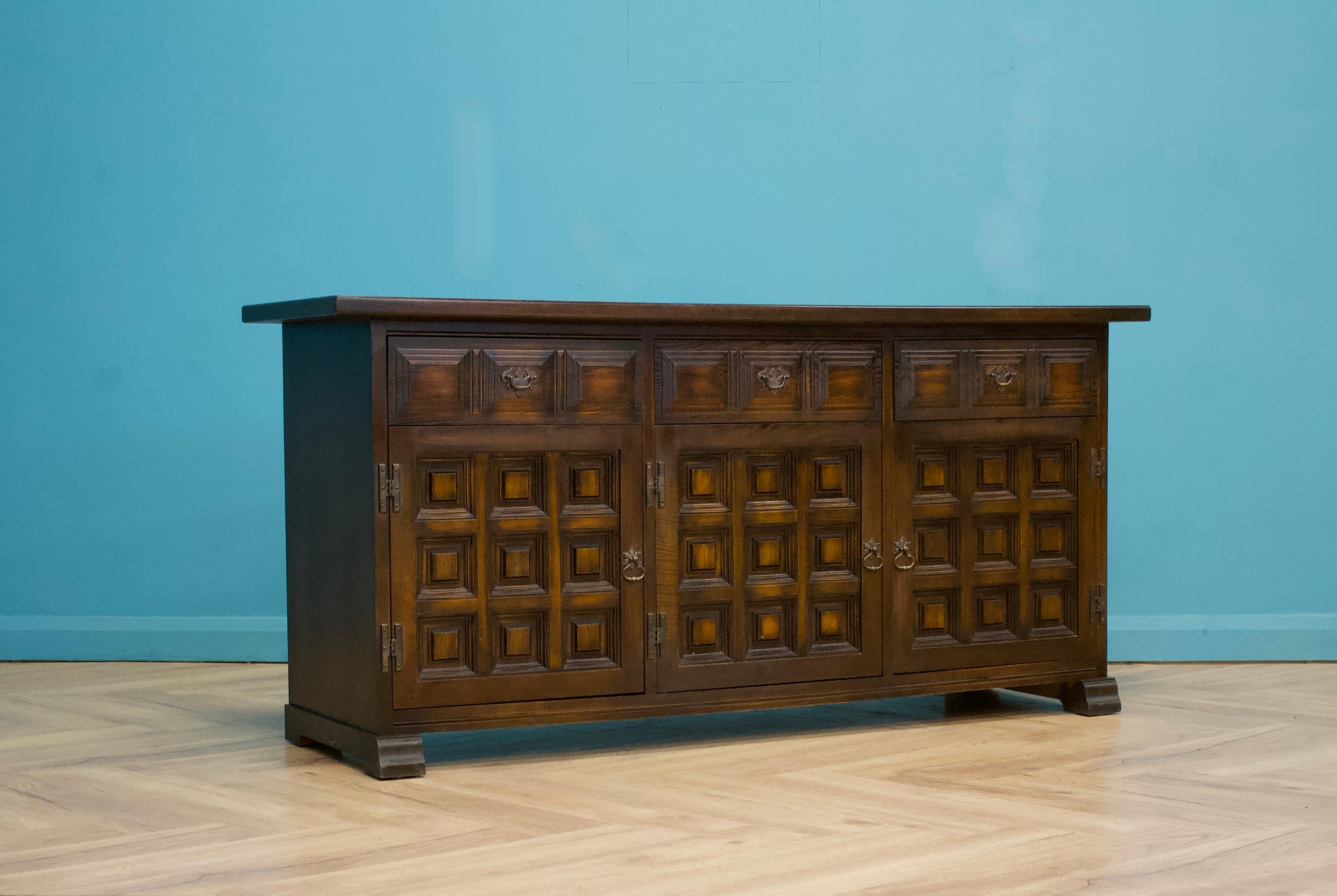 British Vintage Dark Oak Toledo Sideboard from Younger, 1970s