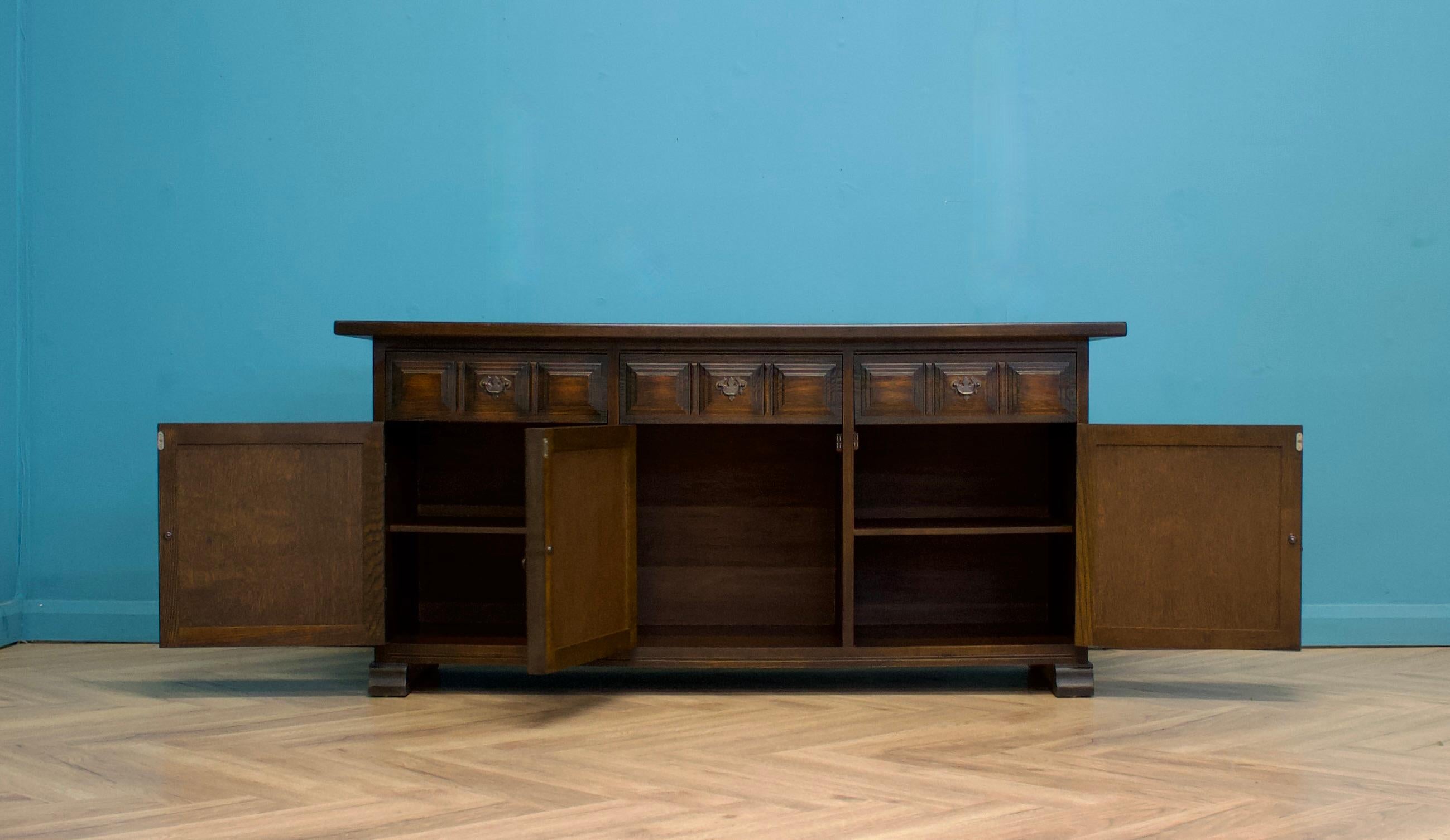 Vintage Dark Oak Toledo Sideboard from Younger, 1970s In Good Condition In South Shields, GB