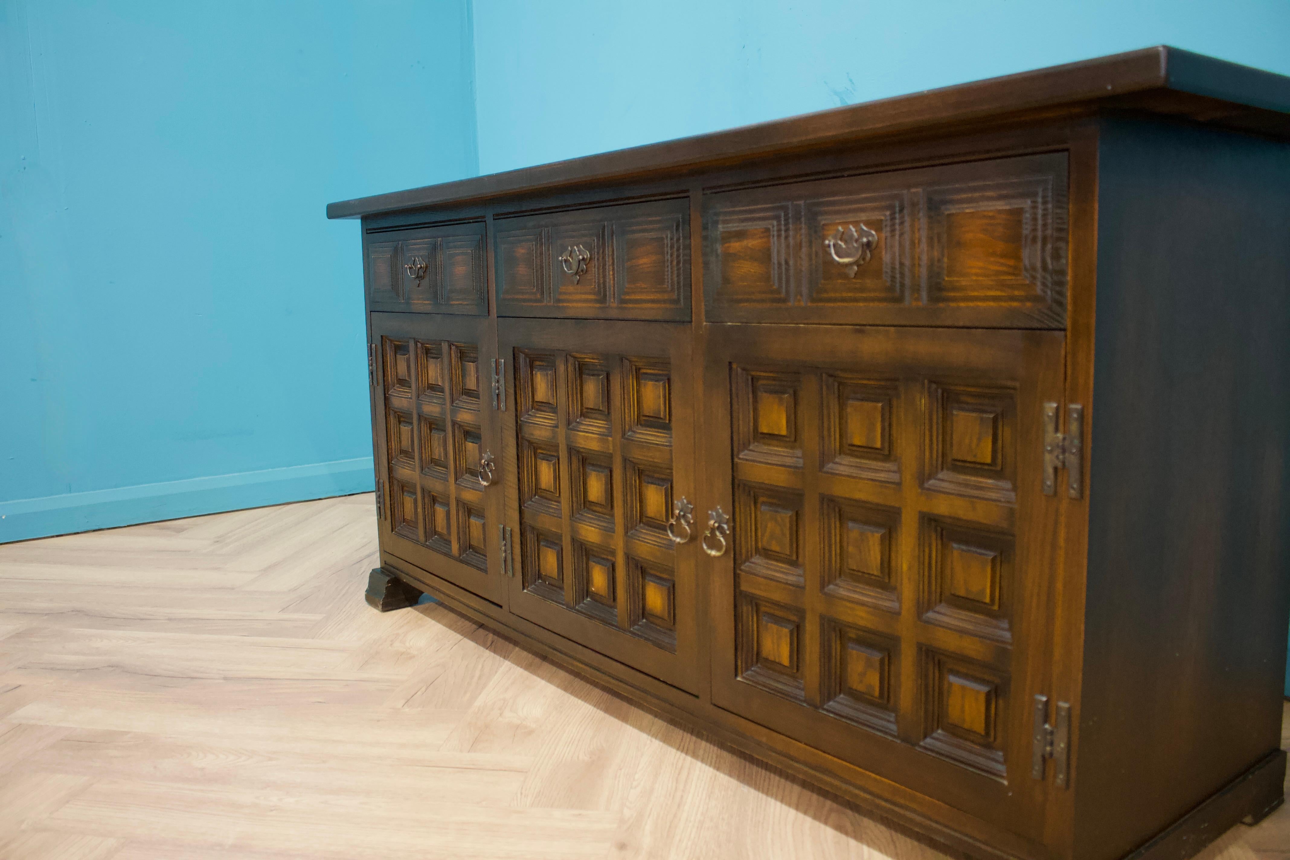 20th Century Vintage Dark Oak Toledo Sideboard from Younger, 1970s