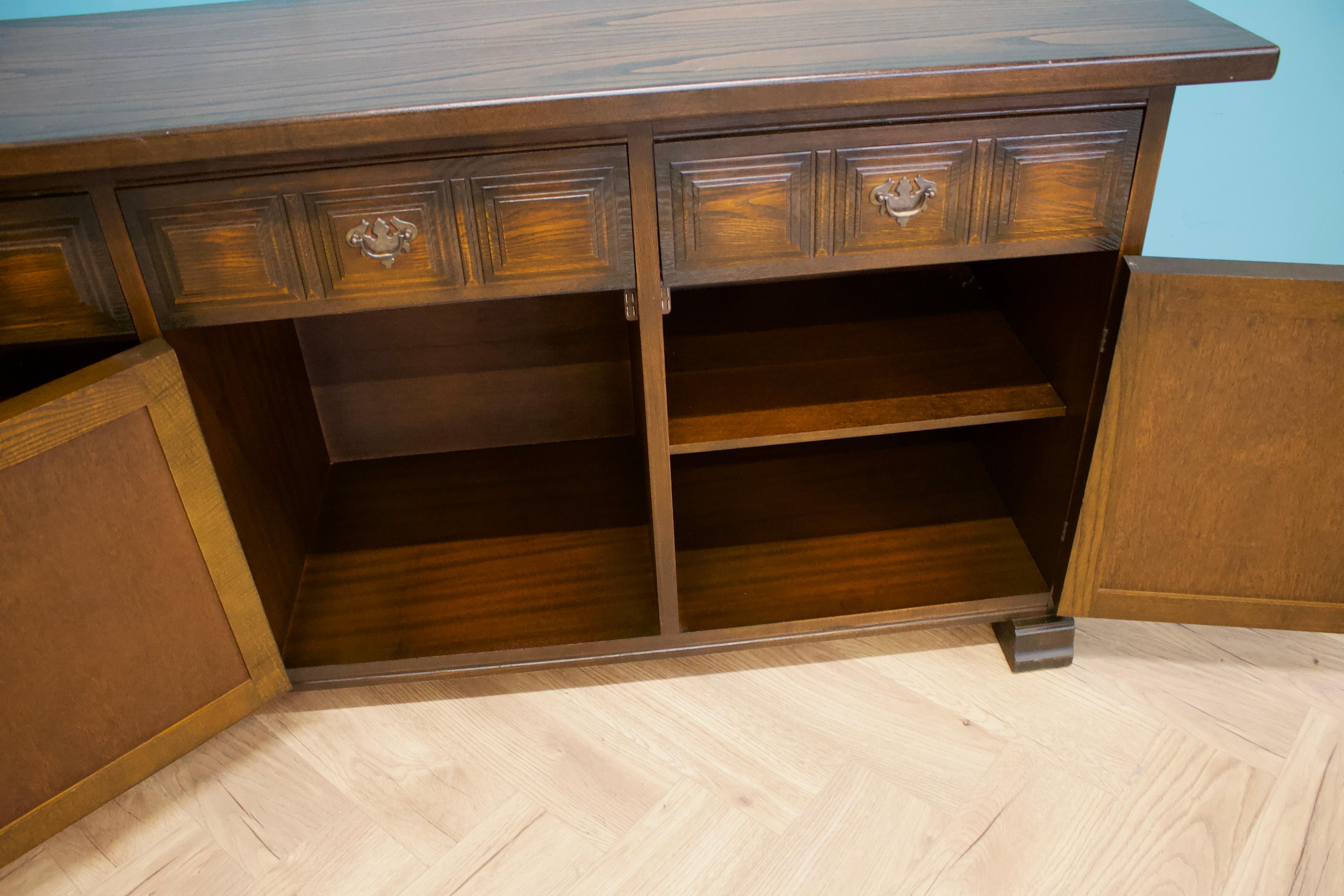 Vintage Dark Oak Toledo Sideboard from Younger, 1970s 1