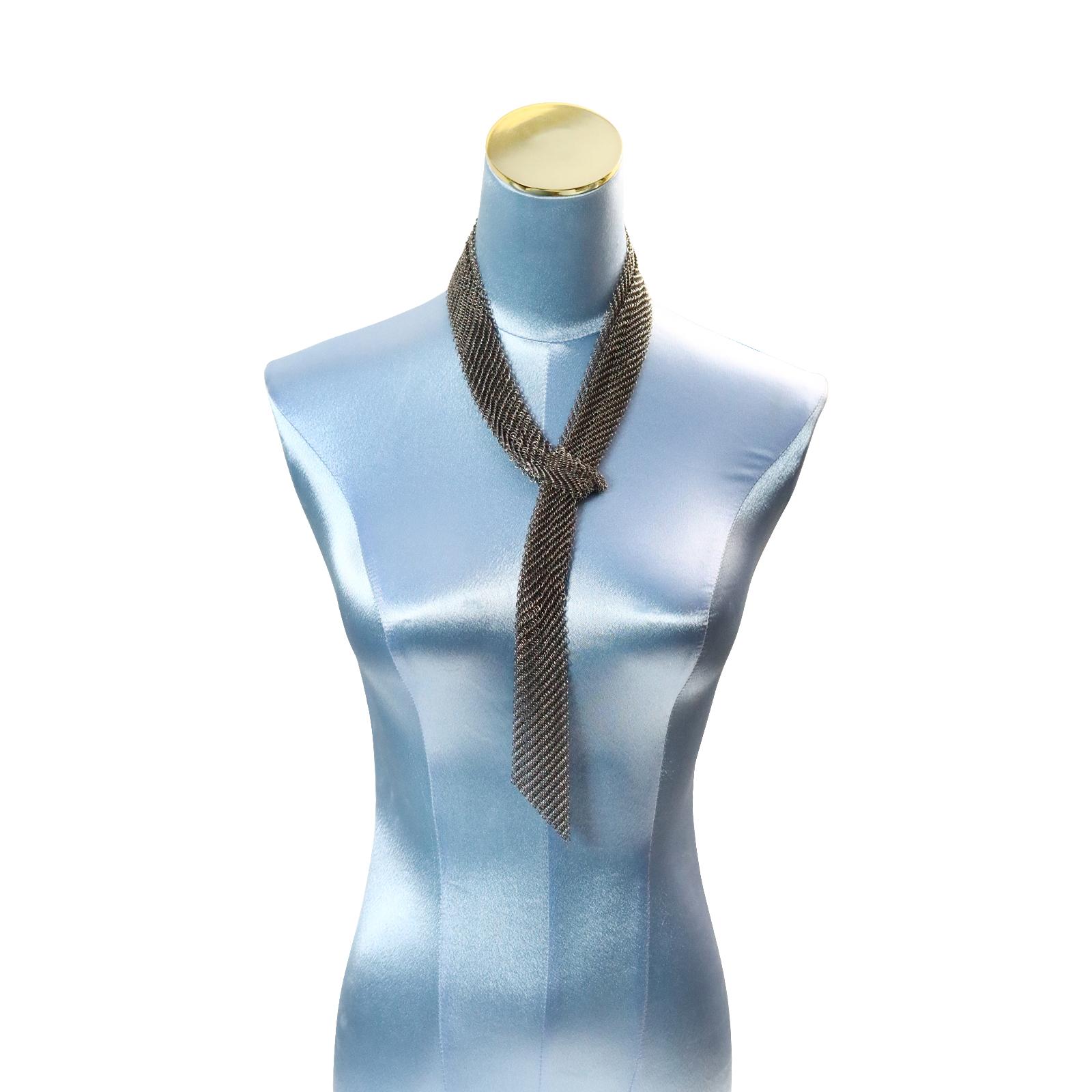 metal tie necklace
