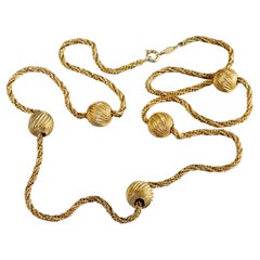 Collier à chaîne avec breloques en forme de boule « GROSSE », daté de 1970