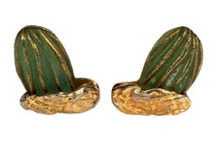 Vintage DAUM by HILTON McCONNICO Cactus Glass Earrings Pendant Necklace Set