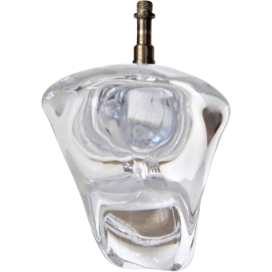 Mid-Century Modern Vintage Daum Mid-Century Crystal Lamp Base For Sale