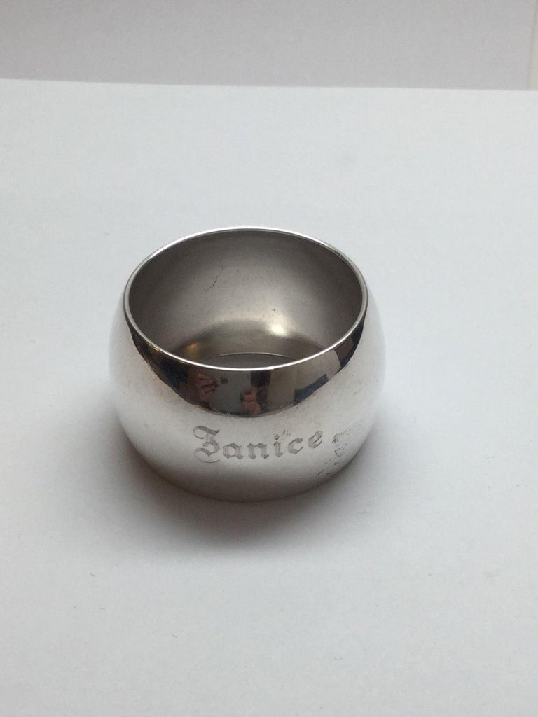 Vintage David Andersen 830 Silver Solid Plain Napkin Ring at 1stDibs