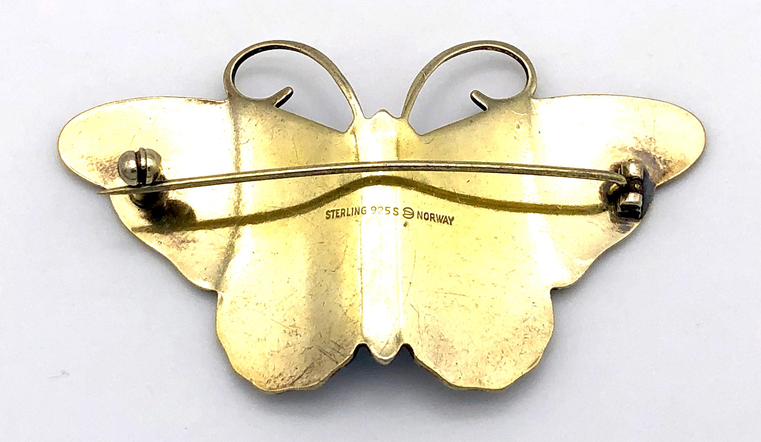 david andersen butterfly brooch